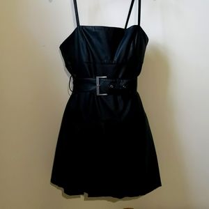 Faux leather dress